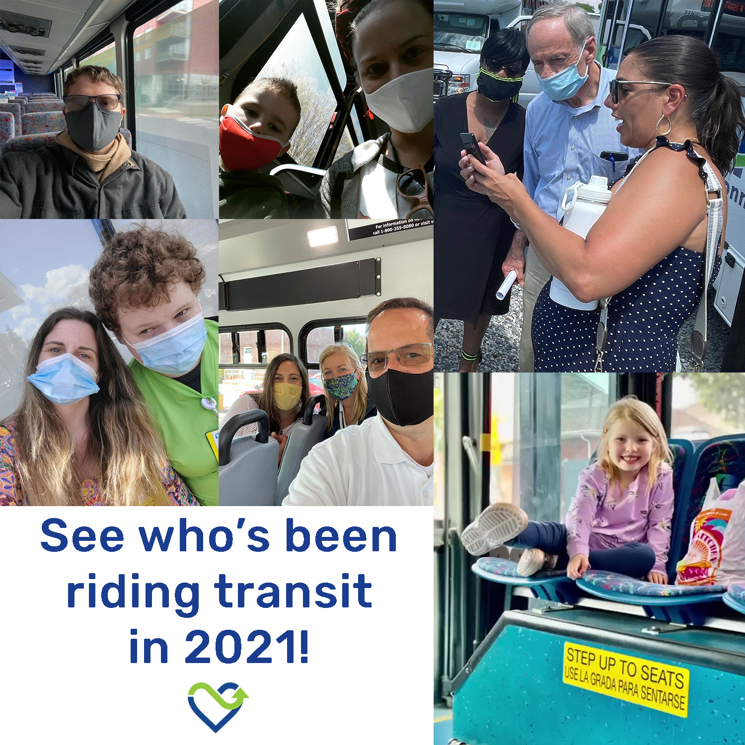 People riding on Dart busses